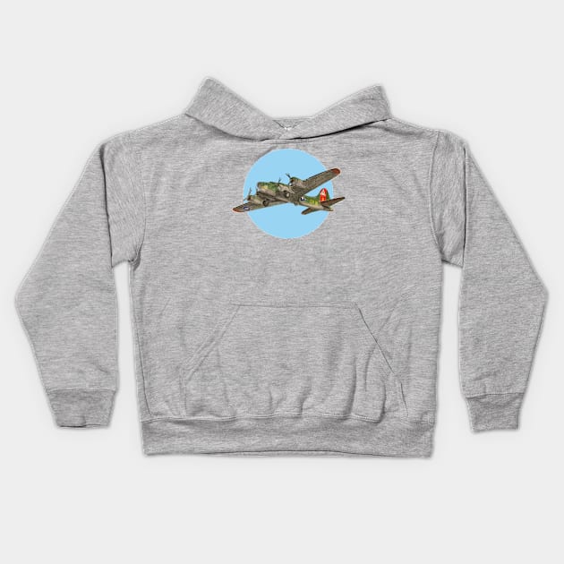 B-17 Flying Fortress Kids Hoodie by oliviabrett21